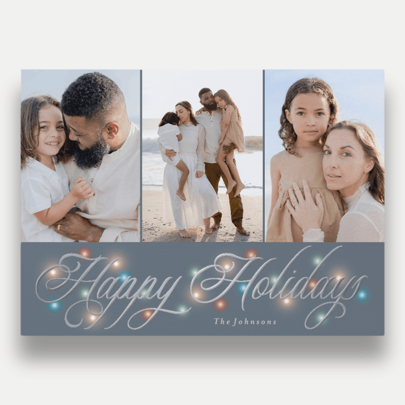 Glowing Flourish Holiday Card