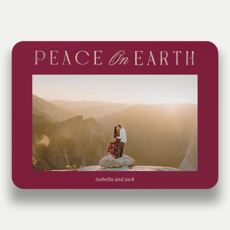 Luminous Peace Religious Christmas Card