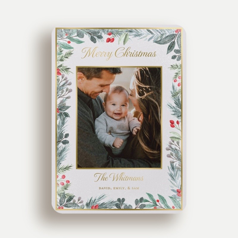 Berry Greenery Holiday Card