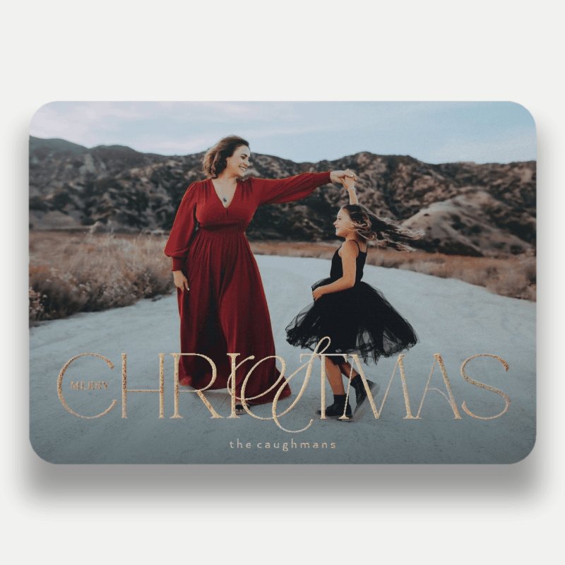 Elegant Flourish Holiday Card
