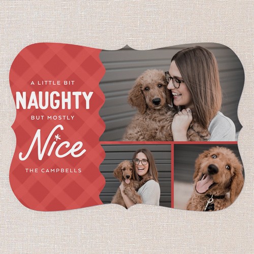 Mostly Nice 5x7 Red  Christmas Card