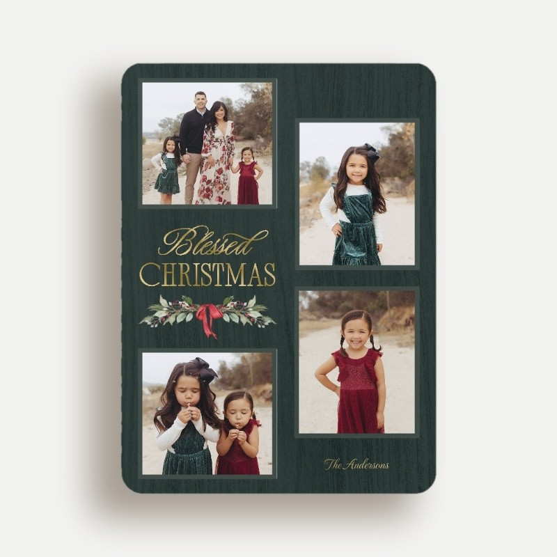 Holly Swag Holiday Card