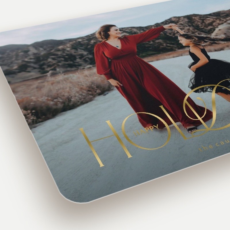 Elegant Flourish Holiday Card