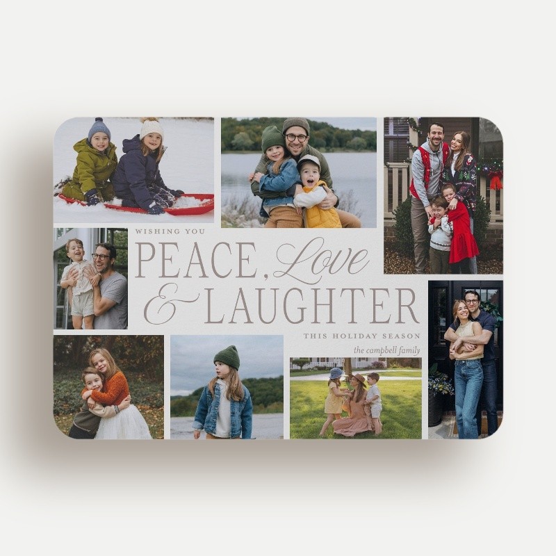 Peace Laughter Holiday Card