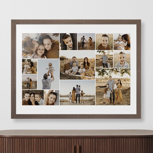 Gallery of Fifteen 24x36 Multicolor  Framed Print
