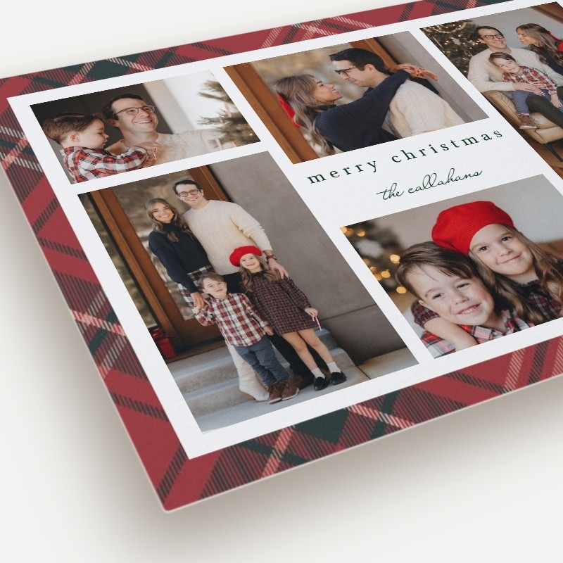 Plaid Border Holiday Card
