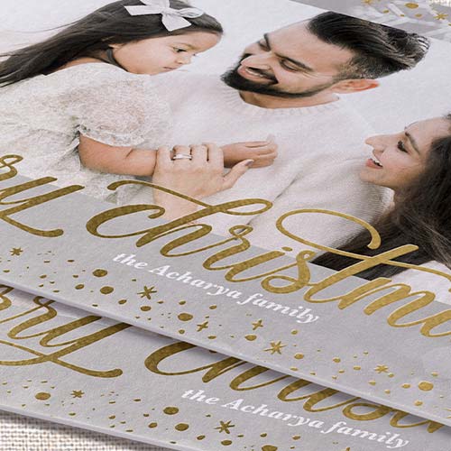 Rustic Garland Holiday Card Rustic Garland 5x7 Red Holiday Card