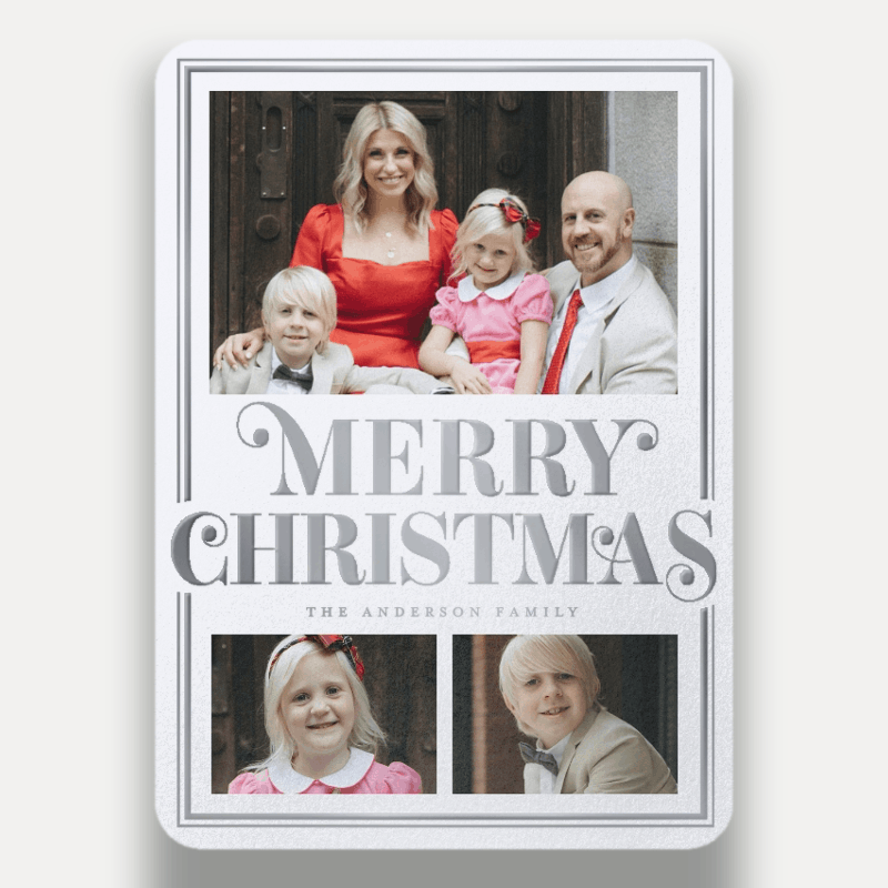 Curly Serif Border Holiday Card