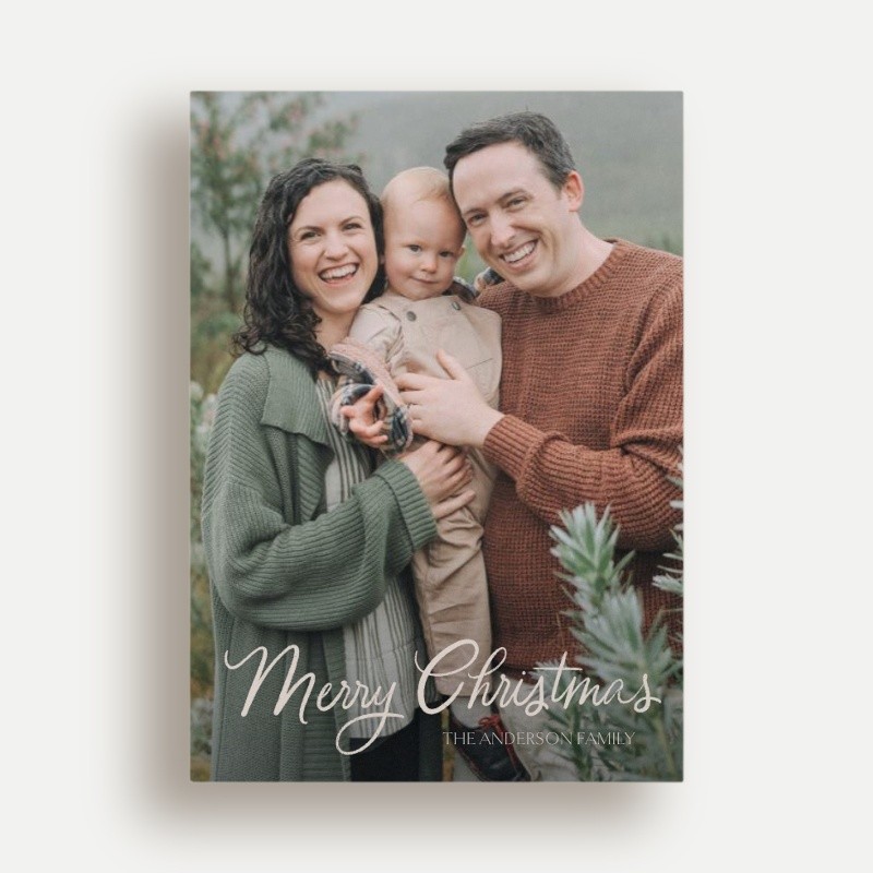 Script Overlay Holiday Card