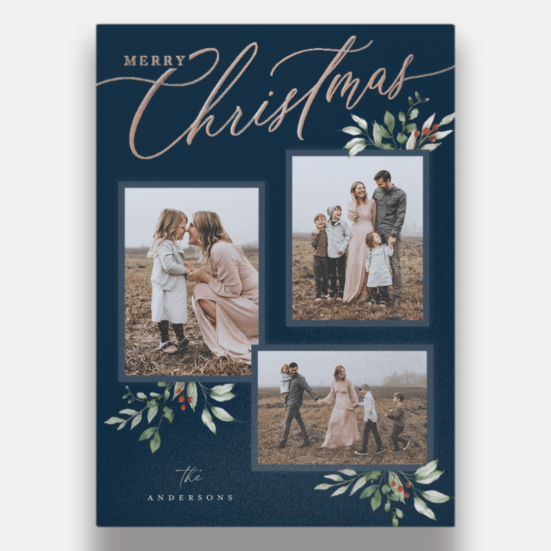 Script and Snapshots Holiday Card