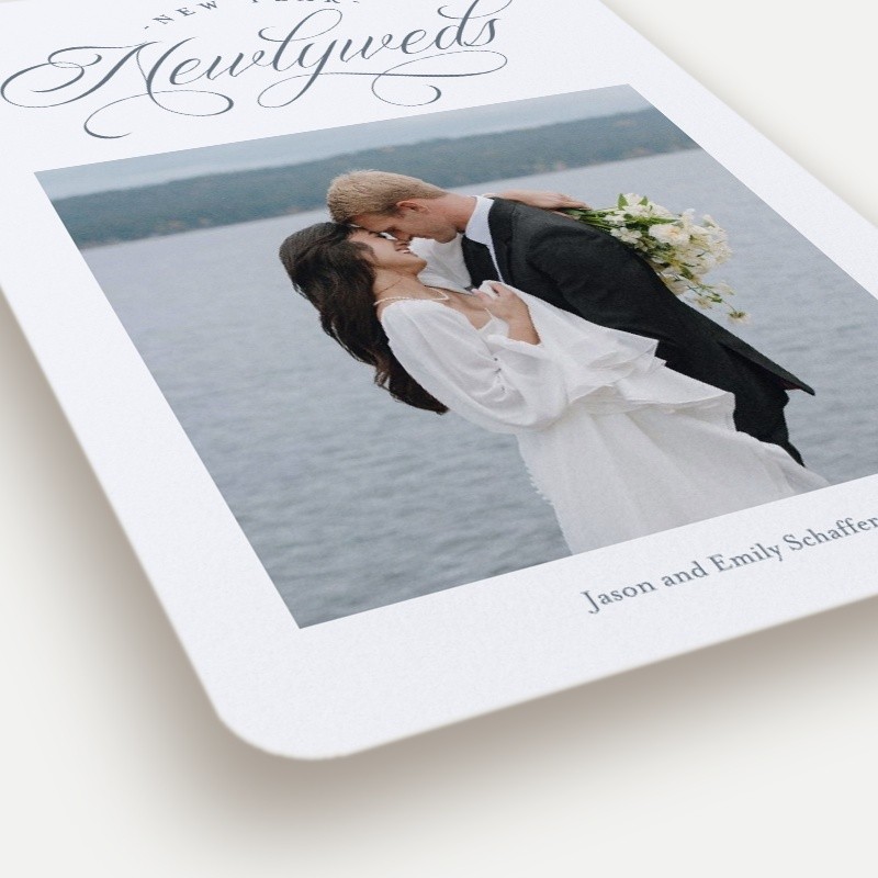 Flourished Newlyweds New Year's Card