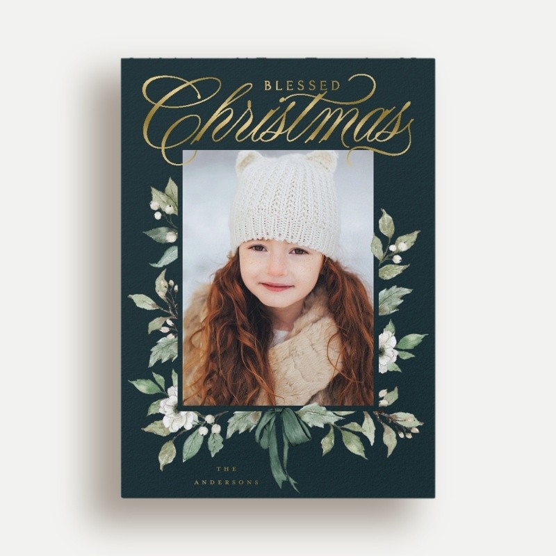 Botanical Bow Holiday Card