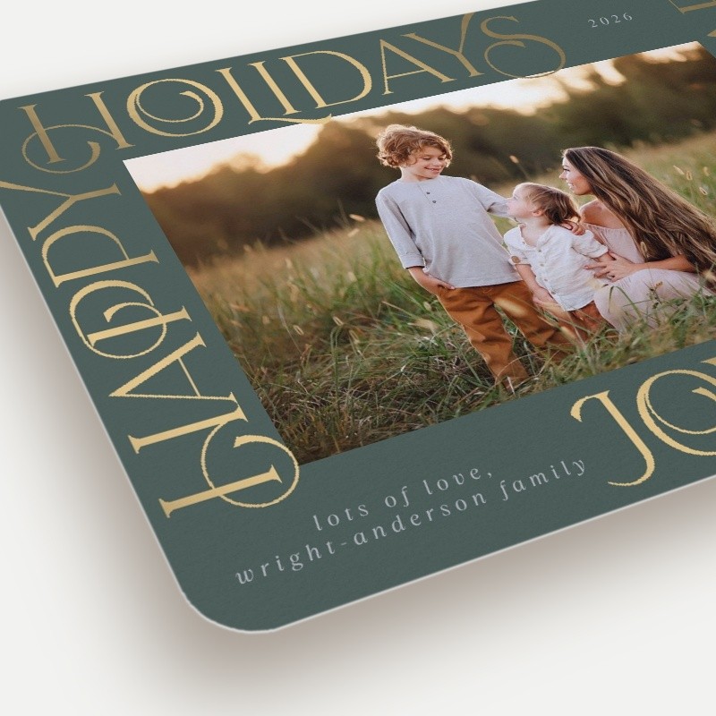 Word Frame Holiday Card
