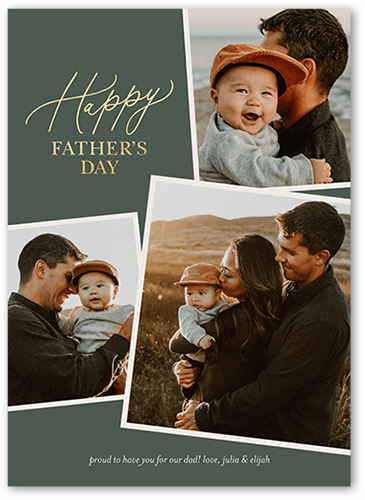 Stacked Frames Dad 5x7 Blue  Father's Day Card