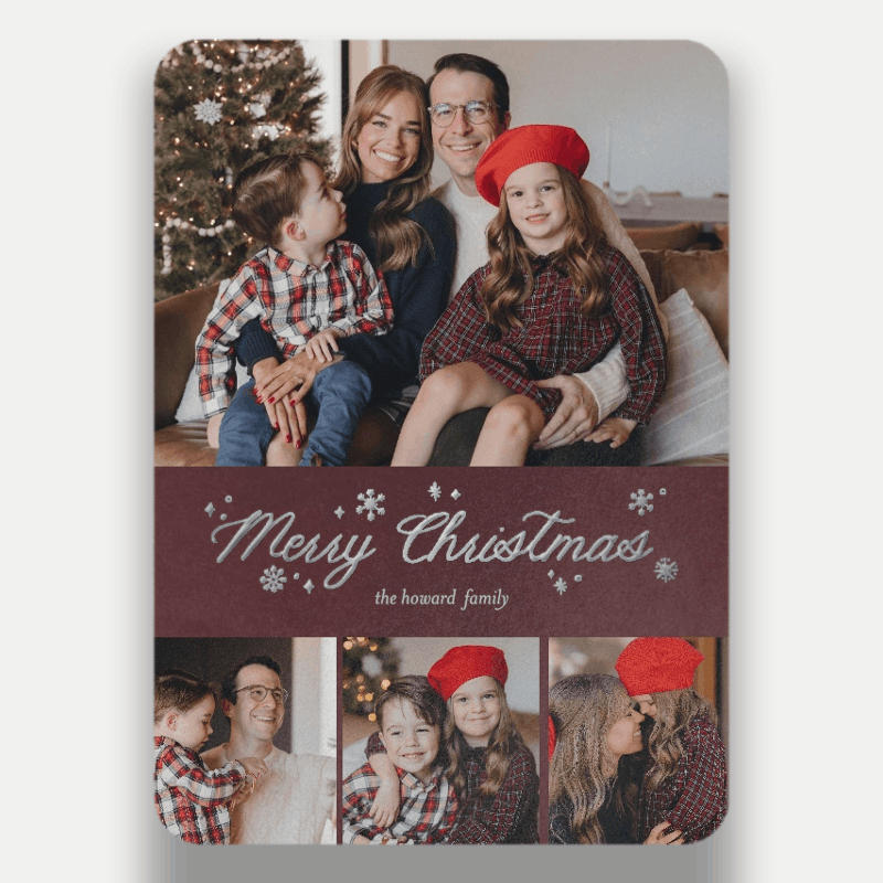 Snowflake Script Holiday Card