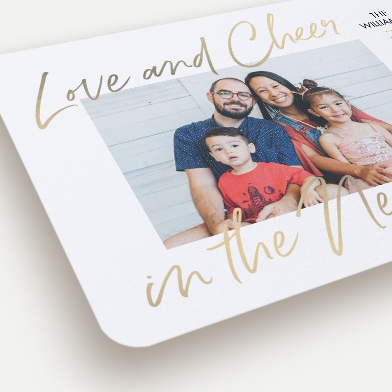 Cheerful New Year New Year's Card Cheerful New Year 5x7 White New Year's Card