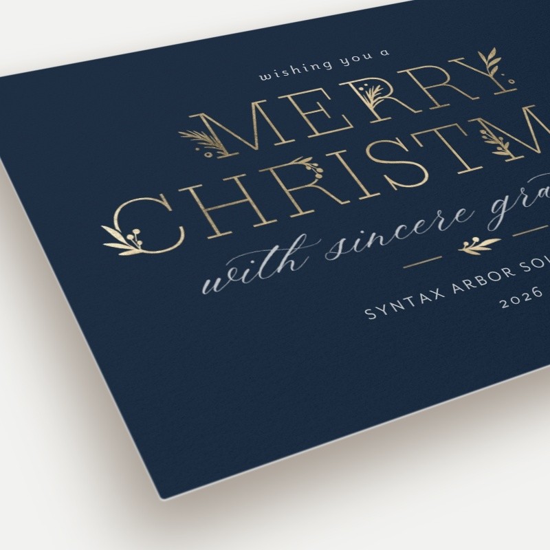 Embracing Elegant Holiday Card
