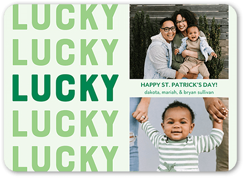 Repeat Sentiment 5x7 Green  St. Patrick's Day Card