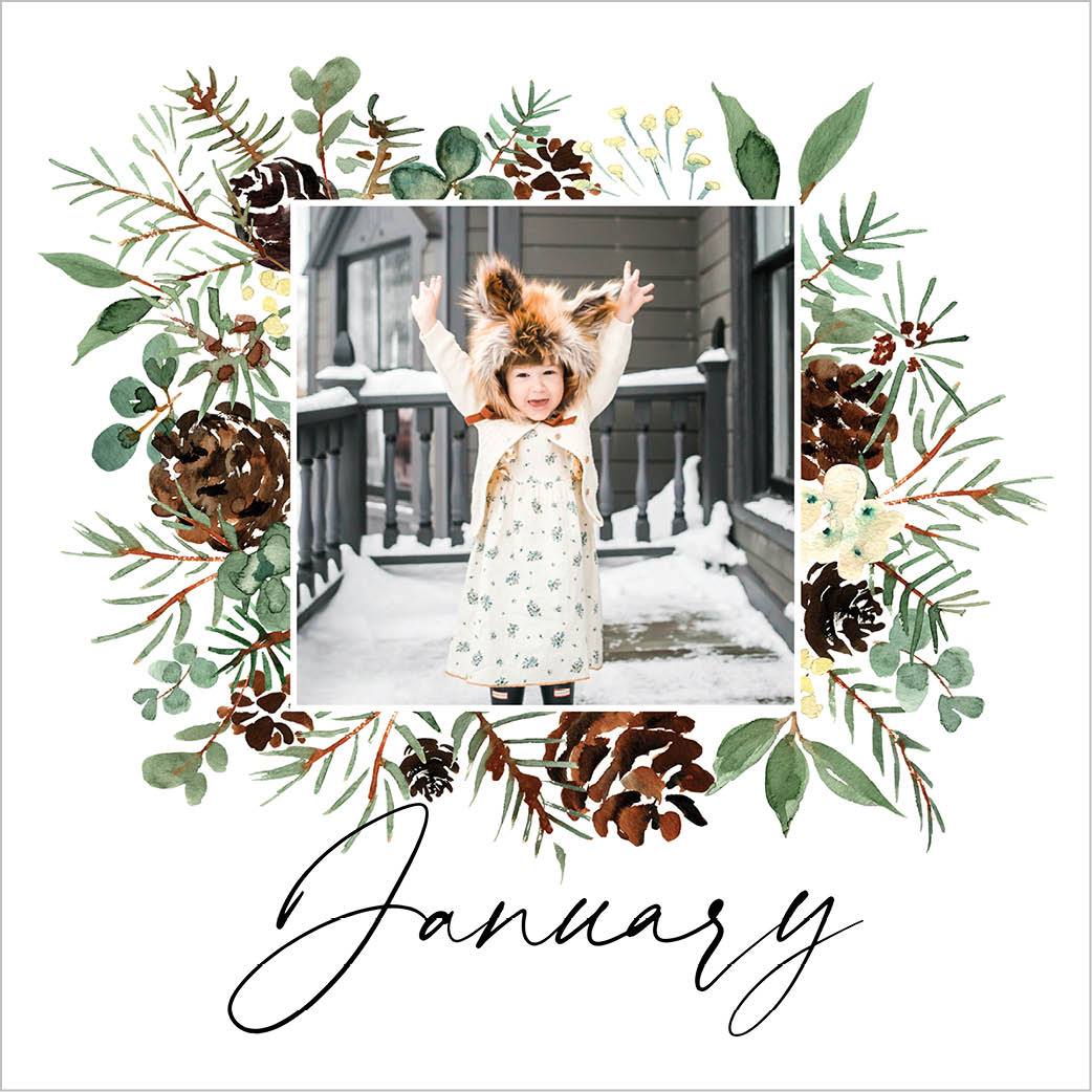 Seasonal Watercolor Florals by Kim Thoa 12x12 undefined  Wall Calendar