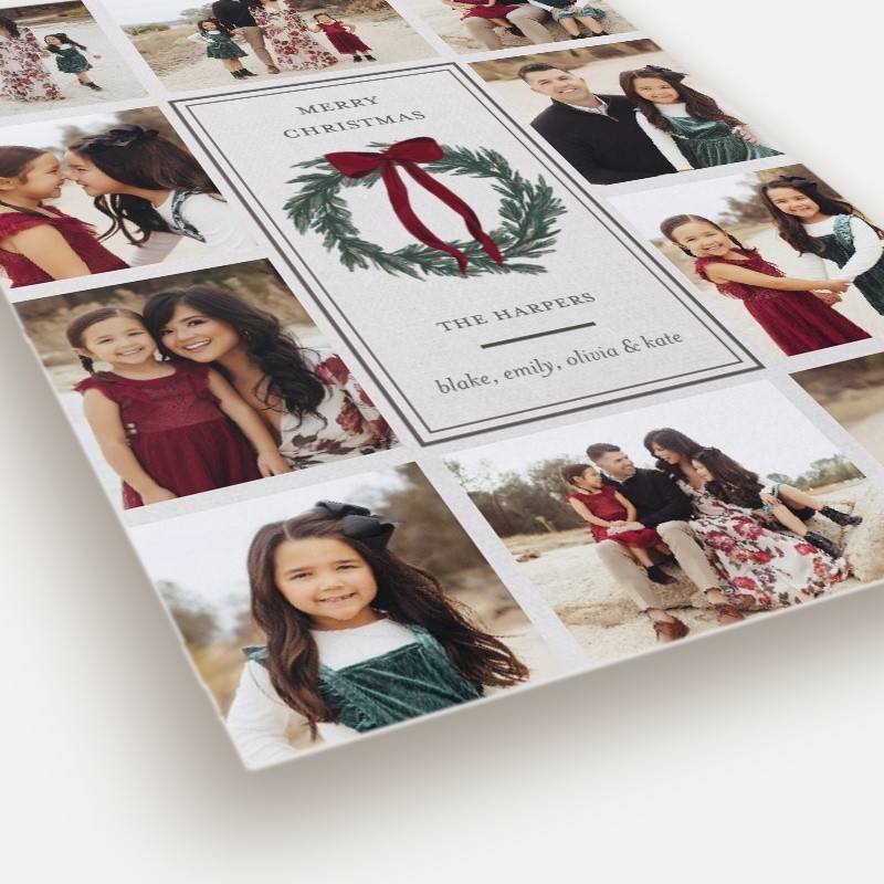 Centered Wreath Holiday Card