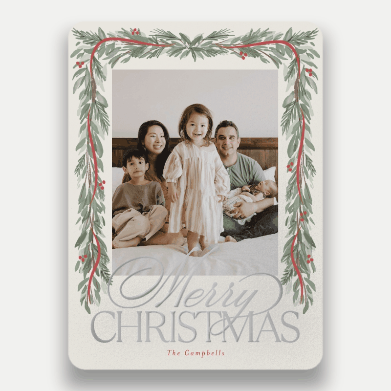 Draped Garland Holiday Card