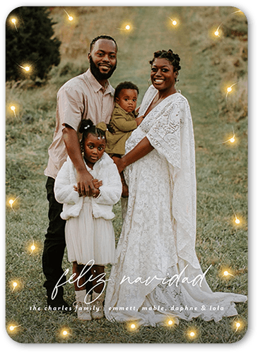 Still Glowing 5x7 White  Holiday Card