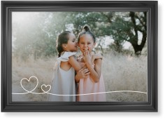 Double Heart Line Art