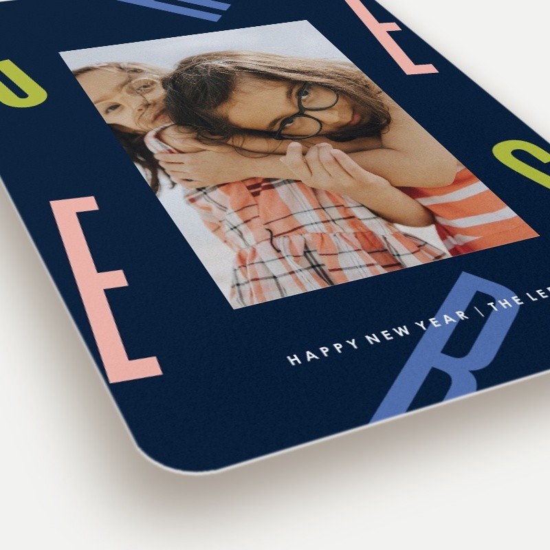 Scattered Joyful Holiday Card Scattered Joyful 5x7 Gray Holiday Card