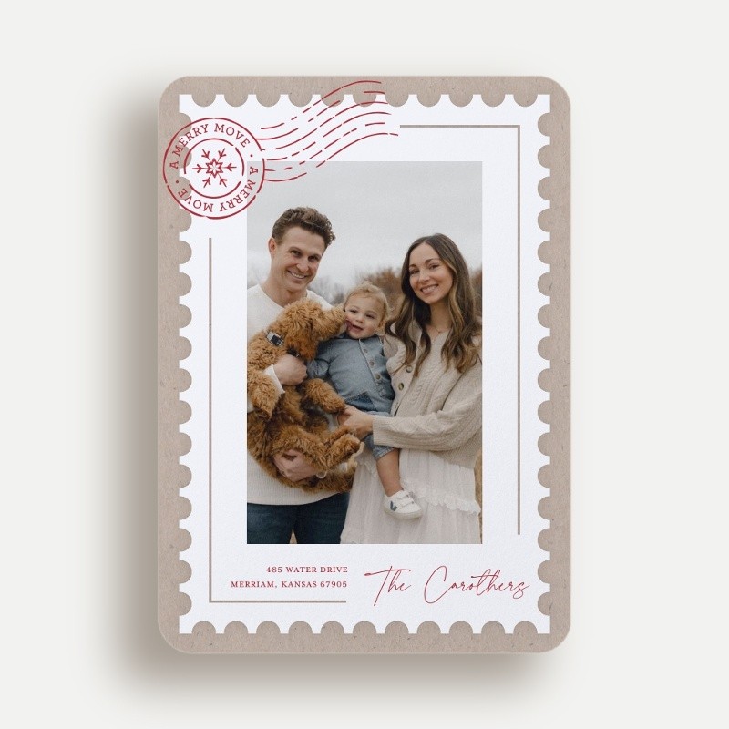 Merry Postmark Moving Announcement