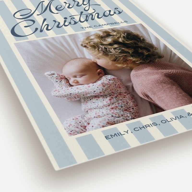 Retro Stripes Holiday Card