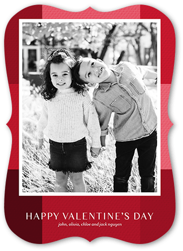 Love Stripes 5x7 Red  Valentine's Day Card