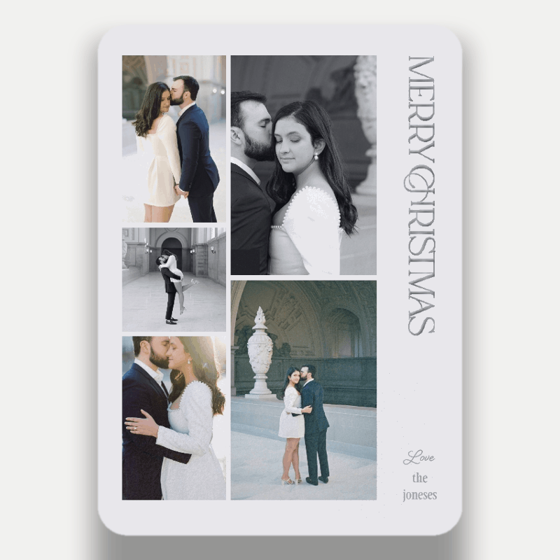 Vertical Swash Holiday Card