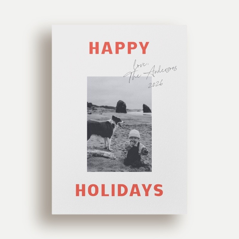 Bold Signature Holiday Card