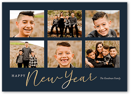 Gleeful Gallery 5x7 Blue  Holiday Card