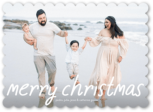 Wholesome Handwriting 5x7 White  Holiday Card