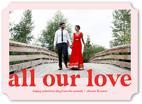 All Our Devotion 5x7 Pink  Valentine's Day Card