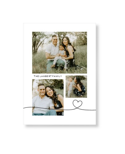 Line Art Heart 5x7 White  Art Print