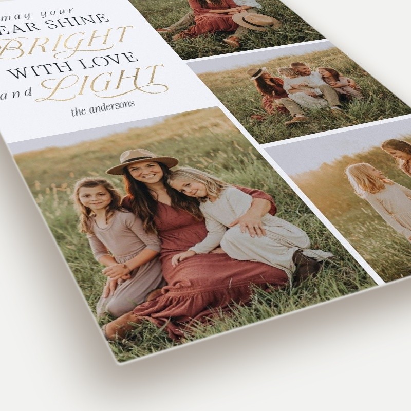 Shine Bright New Year's Card Shine Bright 5x7 White New Year's Card