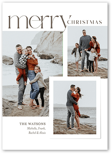 Joyous Delight 5x7 White  Holiday Card