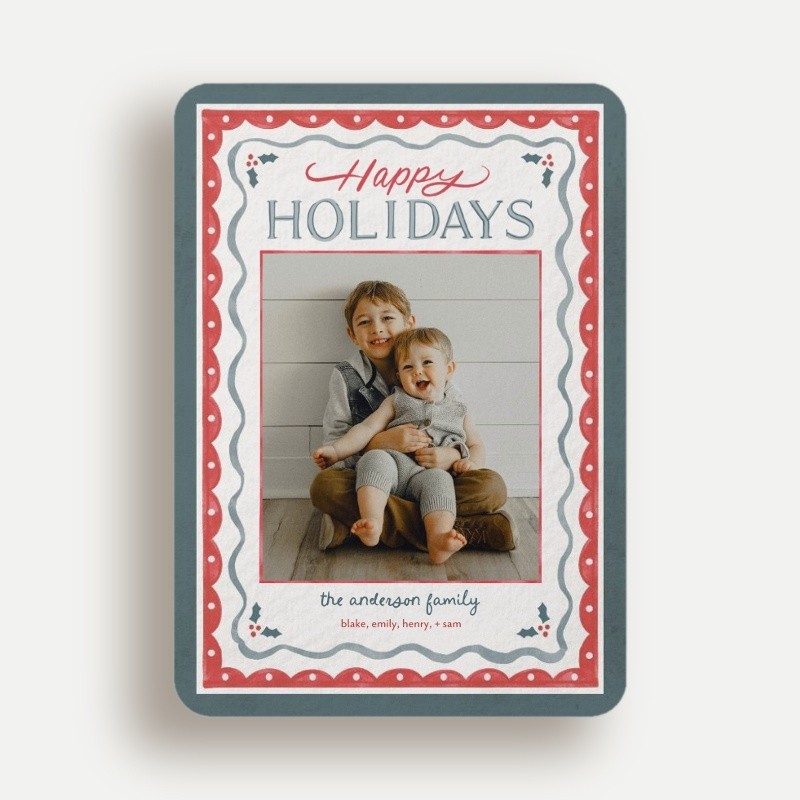 Scallop Frame Holiday Card