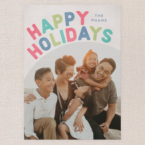 Pink Photo Holiday Card