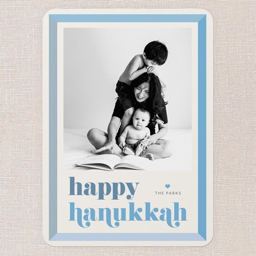 Trendy Rounded Hanukkah Card For Friend