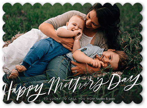 Grateful For Mom 5x7 White  Mother's Day Card