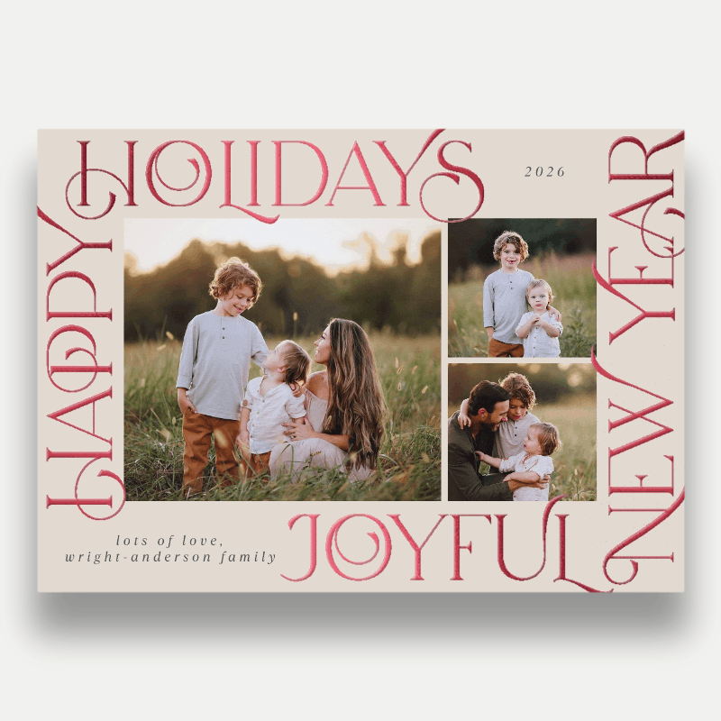 Word Frame Holiday Card