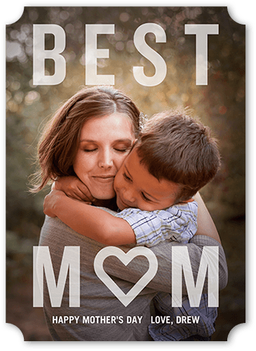 Iconic Overlay 5x7 White  Mother's Day Card