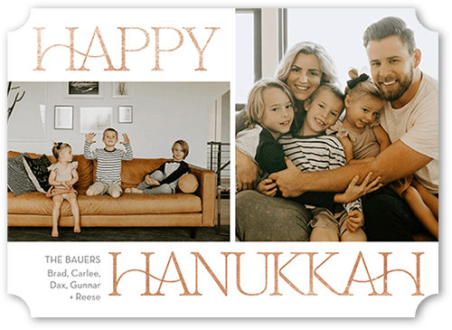 Cheerful Photos 5x7 White  Holiday Card