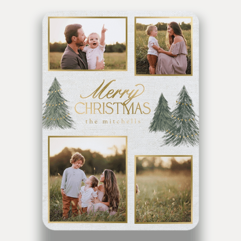 Elegant Pines Holiday Card
