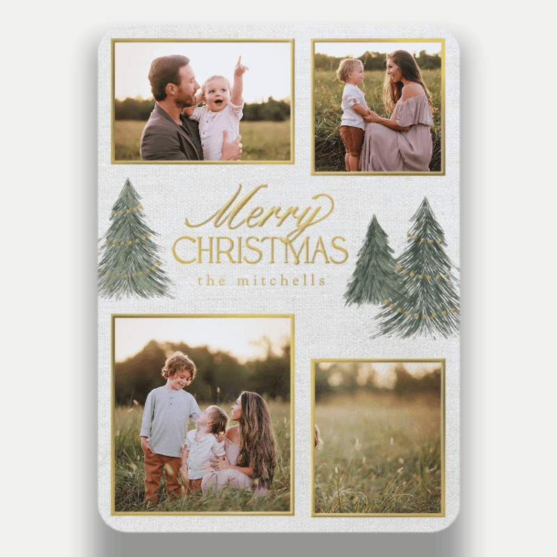 Elegant Pines Holiday Card