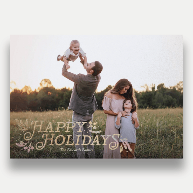 Botanical Swash Holiday Card
