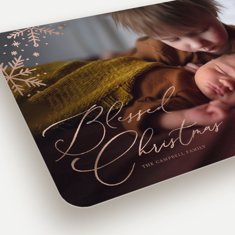 Delicate Flakes Holiday Card